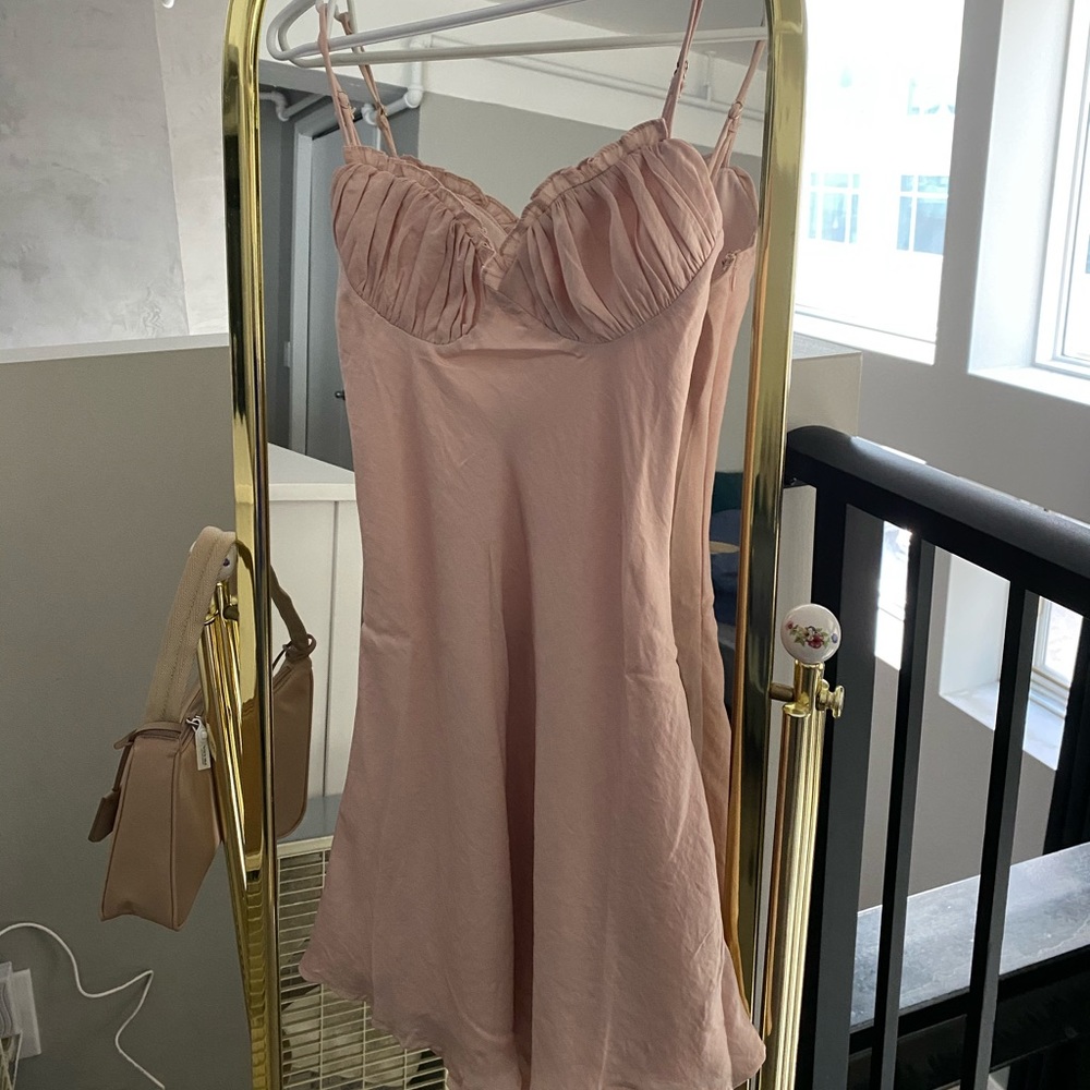 Brand new pink silk dress